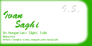 ivan saghi business card