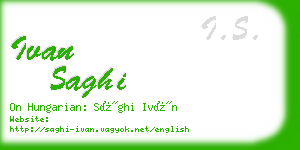 ivan saghi business card